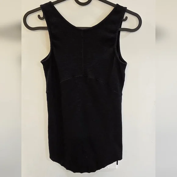 Free People Black Knit Bodysuit with Front Tie - Picture 3 of 7